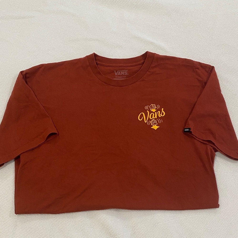 Vans Burnt Orange Tee with Logo
